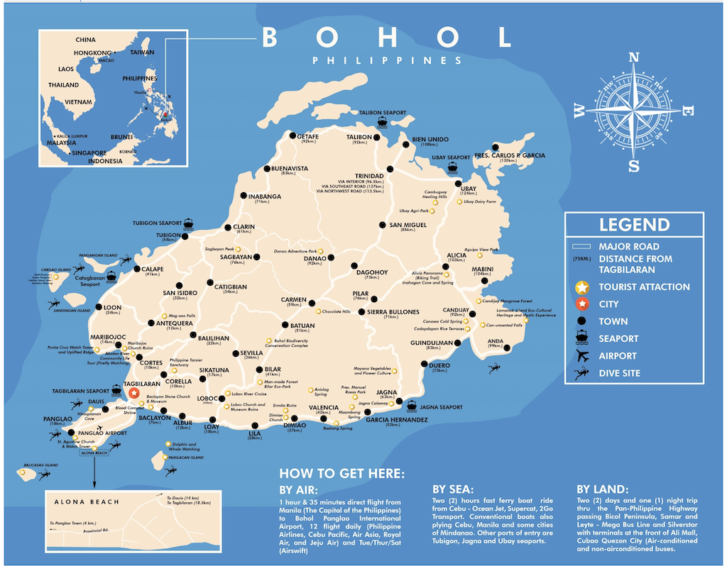 Bohol Map Tourism 