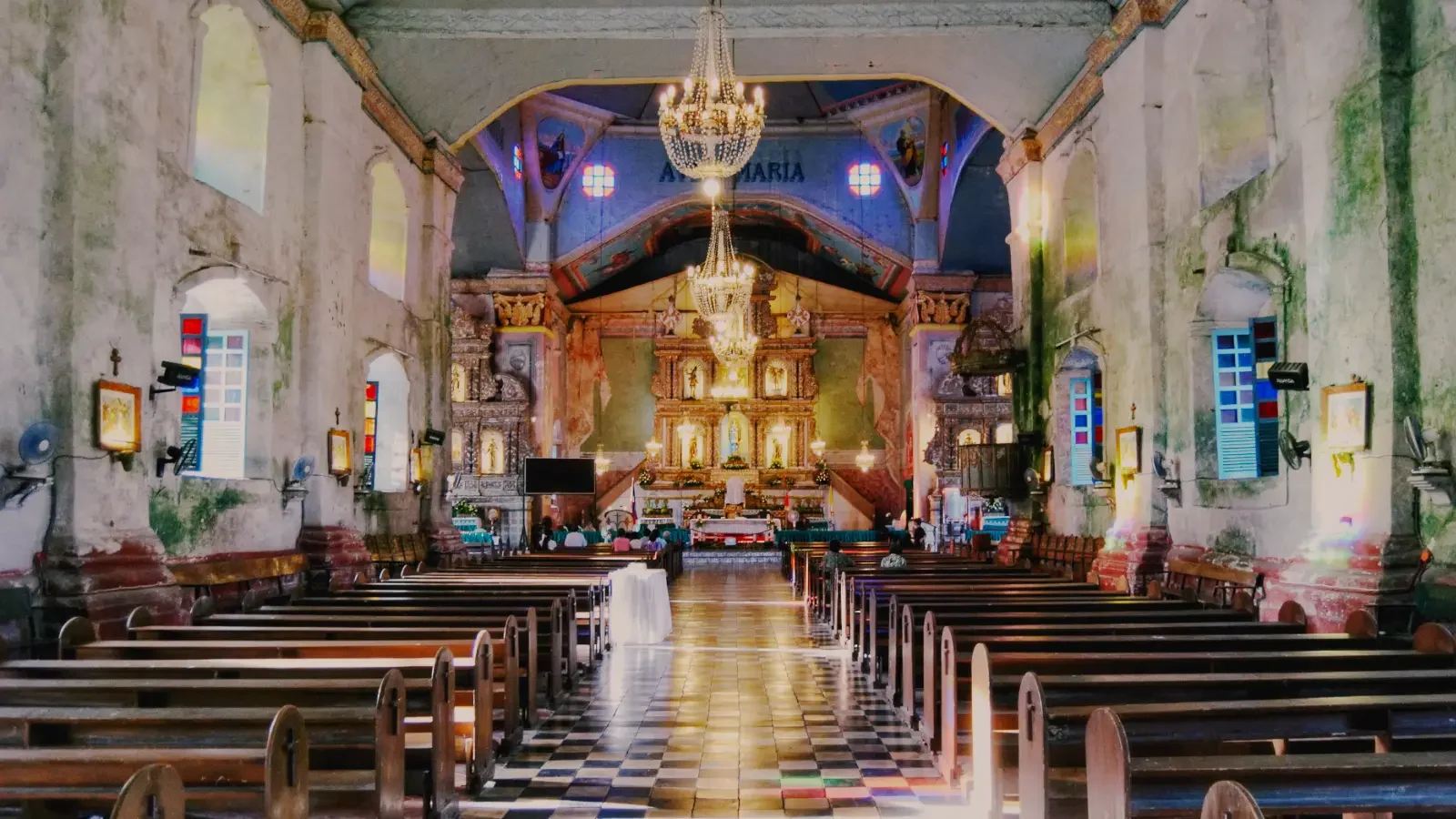 Baclayon Church Nave Facing Altar