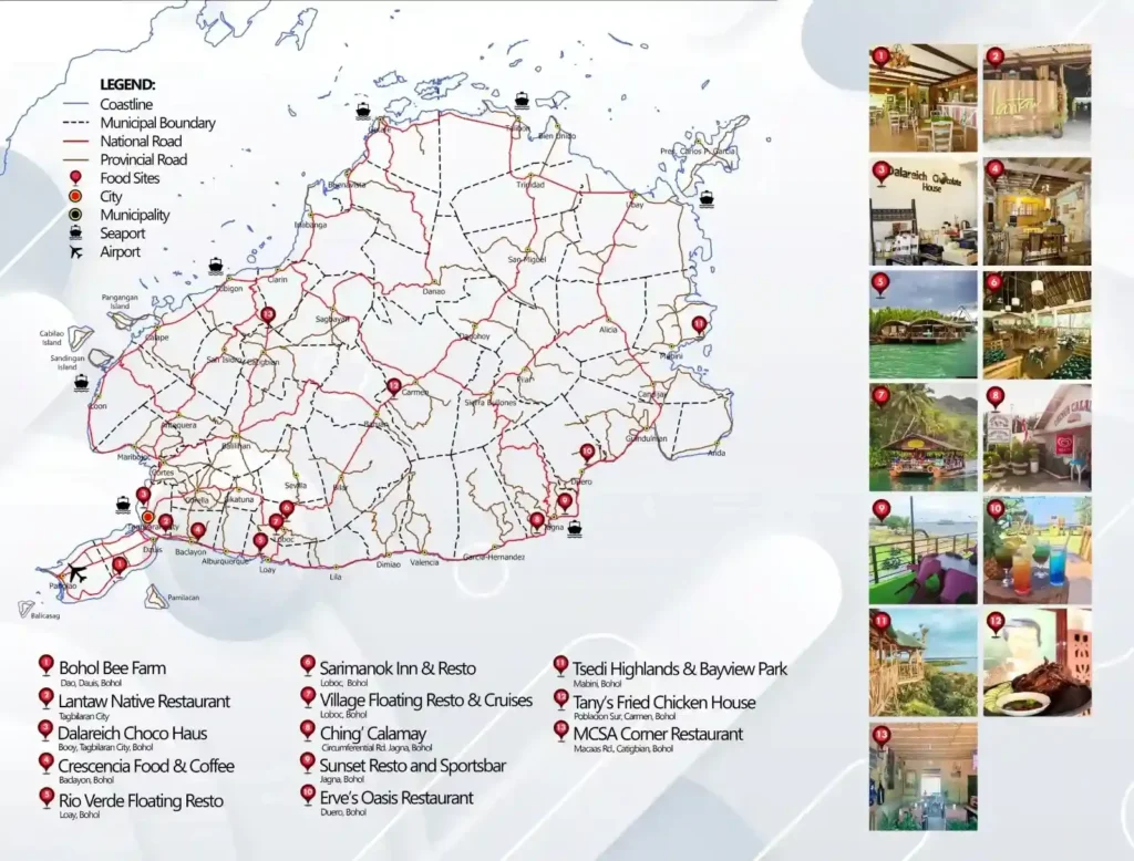 bohol map dining