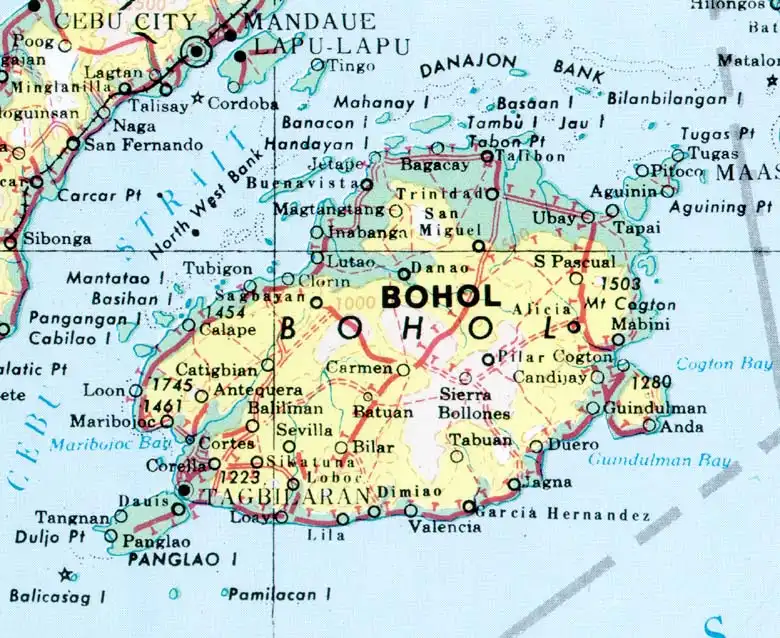 Bohol Municipalities 13 bohol map 1