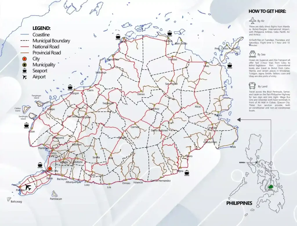 Bohol Bus Routes & Transport Guide: Navigate Paradise Like a Local in 2025 8 bohol map how to get there dot