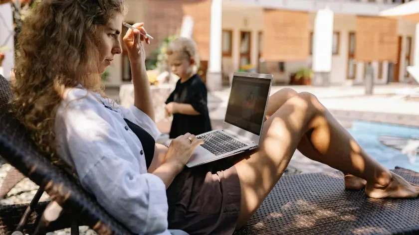 stock hotel view of guest