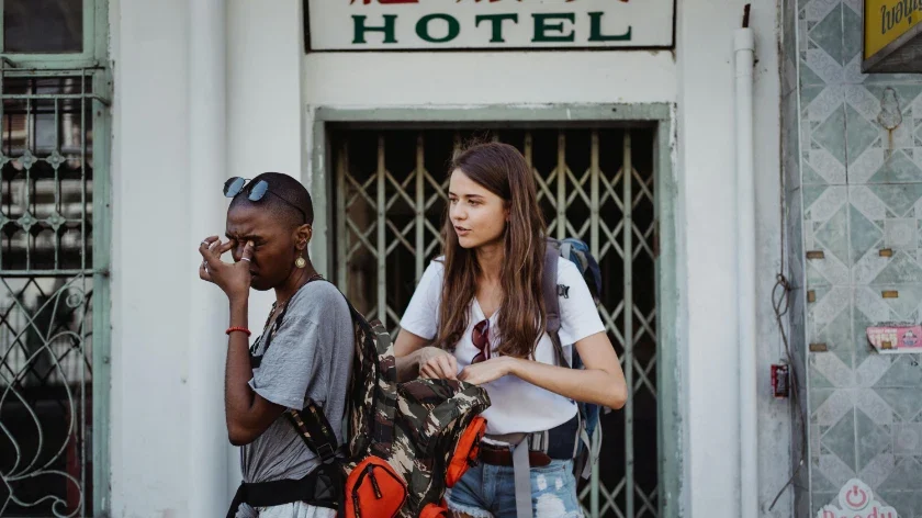 stock hotel view of guest